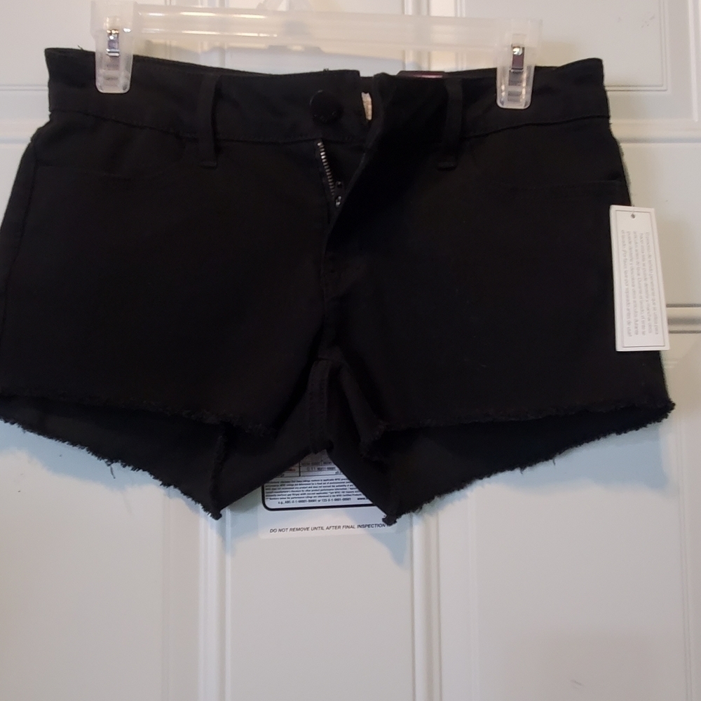 🍉 womens/girls juniors size 5 No Boundaries denim shorts in black - Picture 7 of 8